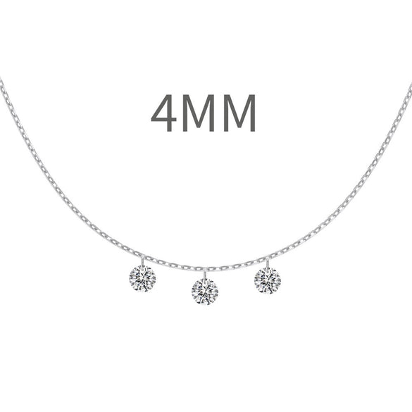 Women's 925 Sterling Silver Geometric Tassel Pendant Necklace With Electroplating And Cross Chain Style