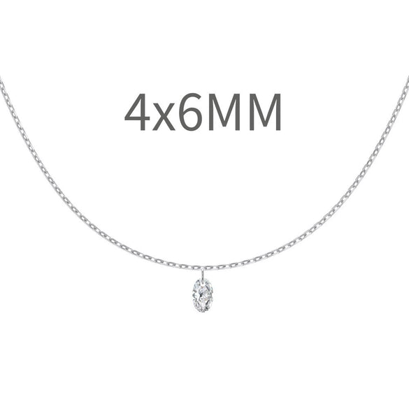Women's 925 Sterling Silver Geometric Tassel Pendant Necklace With Electroplating And Cross Chain Style