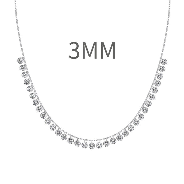 Women's 925 Sterling Silver Geometric Tassel Pendant Necklace With Electroplating And Cross Chain Style