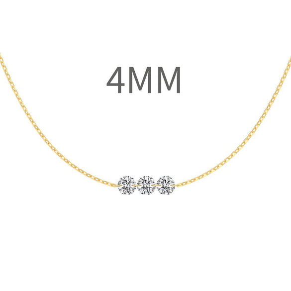 Women's 925 Sterling Silver Geometric Tassel Pendant Necklace With Electroplating And Cross Chain Style