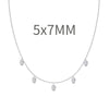Women's 925 Sterling Silver Geometric Tassel Pendant Necklace With Electroplating And Cross Chain Style