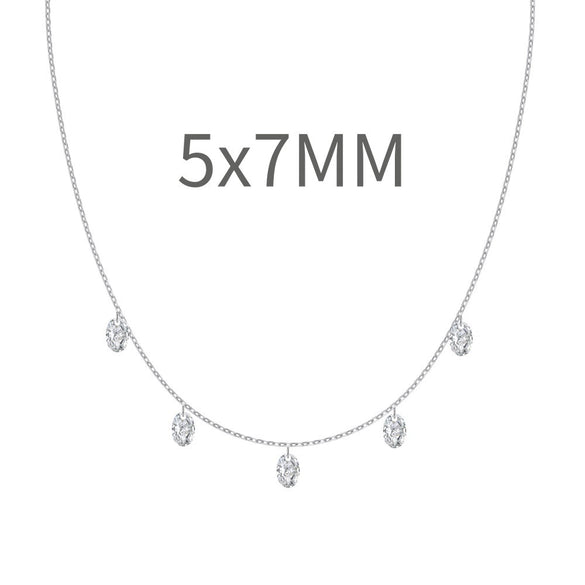 Women's 925 Sterling Silver Geometric Tassel Pendant Necklace With Electroplating And Cross Chain Style
