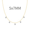 Women's 925 Sterling Silver Geometric Tassel Pendant Necklace With Electroplating And Cross Chain Style