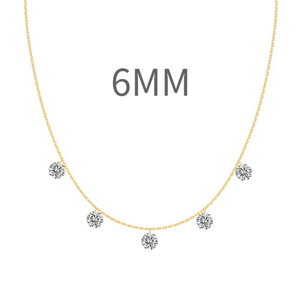 Women's 925 Sterling Silver Geometric Tassel Pendant Necklace With Electroplating And Cross Chain Style