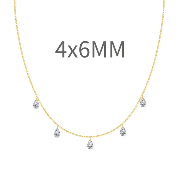Women's 925 Sterling Silver Geometric Tassel Pendant Necklace With Electroplating And Cross Chain Style
