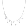 Women's 925 Sterling Silver Geometric Tassel Pendant Necklace With Electroplating And Cross Chain Style