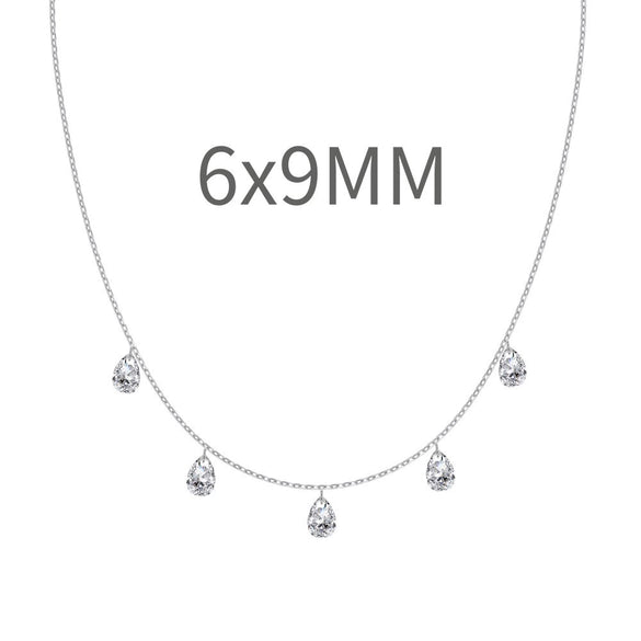 Women's 925 Sterling Silver Geometric Tassel Pendant Necklace With Electroplating And Cross Chain Style