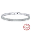 Women's 925 Sterling Silver Geometric Tennis Bracelet With Zircon Electroplated Jewelry