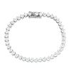 Women's 925 Sterling Silver Geometric Three Claw Inlaid Diamond Moissanite Bracelet Jewelry