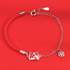 Women's 925 Sterling Silver Geometric Tiger Bracelet Electroplated Silver Chain Bracelet