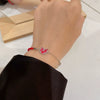 Women's 925 Sterling Silver Geometric Tiger Zodiac Red Rope Bracelet With Electroplated Color Changing Lucky Charm