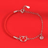 Women's 925 Sterling Silver Geometric Tiger Zodiac Red Rope Bracelet With Electroplated Color Changing Lucky Charm
