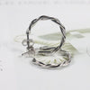Women's 925 Sterling Silver Geometric Twist Hoop Earrings With Electroplated Finish