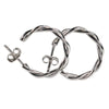 Women's 925 Sterling Silver Geometric Twist Hoop Earrings With Electroplated Finish