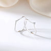 Women's 925 Sterling Silver Geometric Vshaped Electroplated Stacked Ring