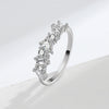 Women's Sterling Silver Geometric Zircon Ring With Electroplated Simple Fashion Design