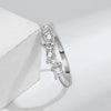 Women's Sterling Silver Geometric Zircon Ring With Electroplated Simple Fashion Design