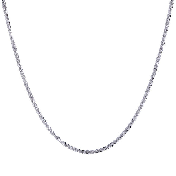 Women's Sterling Silver Gypsophila Necklace With Geometric Design And Electroplated Finish Delicate Clavicle Chain Jewelry