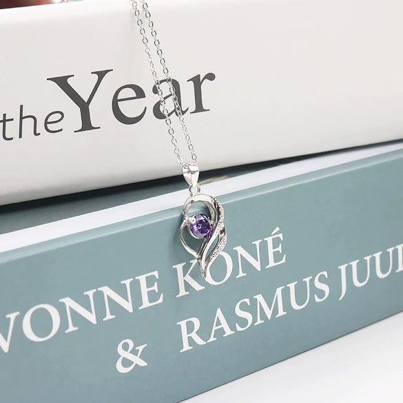 Women's Sterling Silver Heart Pendant Love Necklace With Micro Inlaid Zircon Trendy Simple Jewelry Wholesale