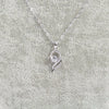 Women's Sterling Silver Heart Pendant Love Necklace With Micro Inlaid Zircon Trendy Simple Jewelry Wholesale