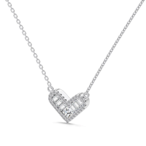 Women's 925 Sterling Silver Heart Shape Electroplated Earrings Set Fashionable And Personalized Design