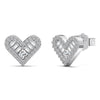 Women's 925 Sterling Silver Heart Shape Electroplated Earrings Set Fashionable And Personalized Design