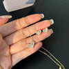 Women's 925 Sterling Silver Heart Shape Electroplated Earrings Set Fashionable And Personalized Design