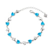 Women's 925 Sterling Silver Heart Shaped Bracelet With Electroplated Geometric Lucky Heart Design Fashion Jewelry