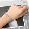 Women's 925 Sterling Silver Heart Shaped Bracelet With Electroplated Geometric Lucky Heart Design Fashion Jewelry
