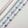 Women's 925 Sterling Silver Heart Shaped Bracelet With Electroplated Geometric Lucky Heart Design Fashion Jewelry