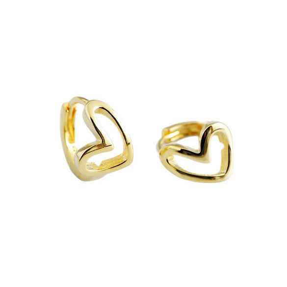 Women's 925 Sterling Silver Heart Shaped Earrings With Fine Craftsmanship Fashion Expression Style