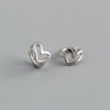 Women's 925 Sterling Silver Heart Shaped Earrings With Fine Craftsmanship Fashion Expression Style