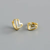 Women's 925 Sterling Silver Heart Shaped Earrings With Fine Craftsmanship Fashion Expression Style