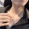 Women's 925 Sterling Silver Heart Shaped Love Necklace Simple Geometric Clavicle Chain Short Pendant Jewelry