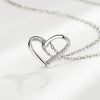 Women's 925 Sterling Silver Heart Shaped Love Necklace Simple Geometric Clavicle Chain Short Pendant Jewelry