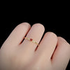 Women's 925 Sterling Silver Heartshaped Ring With Electroplating Sweet Style