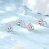 Women's 925 Sterling Silver Hollow Clover And Flower Electroplated Earrings