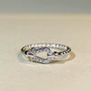 Women's 925 Sterling Silver Horseshoe Ring With 18K Gold Bead Electroplated Simple Geometric Style