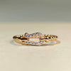 Women's 925 Sterling Silver Horseshoe Ring With 18K Gold Bead Electroplated Simple Geometric Style