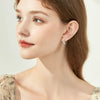 Women's 925 Sterling Silver 18K Gold Plated Geometric Moissanite Earrings