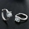 Women's 925 Sterling Silver 18K Gold Plated Geometric Moissanite Earrings