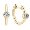 Women's 925 Sterling Silver 18K Gold Plated Geometric Moissanite Earrings