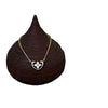 Women's 925 Sterling Silver 14K Gold Plated Necklace With Cross Small Flower Four Leaf Clover Elements And O Chain