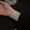 Women's Sterling Silver Letter H Bracelet Light Luxury Minimalist Electroplated Jewelry With Elegant Text Design