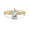 Women's 925 Sterling Silver Light Luxury Drop Shape Electroplated Ring