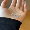 Women's 925 Sterling Silver Light Luxury Drop Shape Electroplated Ring