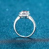Women's 925 Sterling Silver Light Luxury Ushaped Moissanite Ring With Microinlaid Gravel And Electroplating