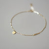 Women's 925 Sterling Silver Loveshaped Bracelet With Heart Pattern And 14K Gold Plated Design