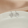 Women's Sterling Silver Maple Leaf Ear Hook Earrings With Electroplated Finish Fresh Botanical Geometric Design