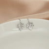Women's Sterling Silver Maple Leaf Ear Hook Earrings With Electroplated Finish Fresh Botanical Geometric Design
